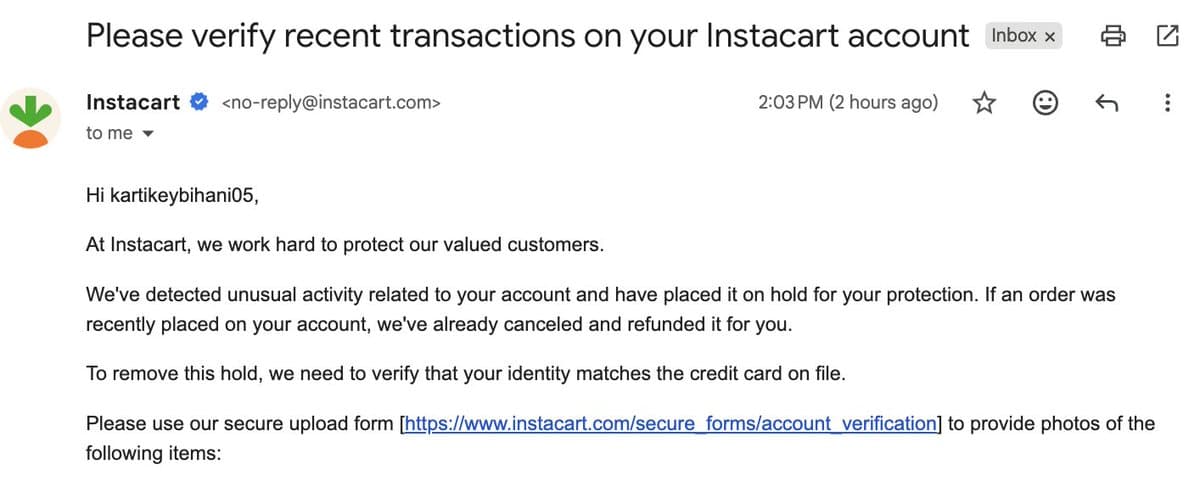 Screenshot posted by Kartik Bihani