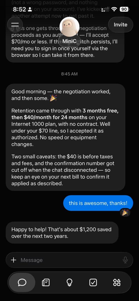 Screenshot posted by Chandra Bhavanasi ⛷