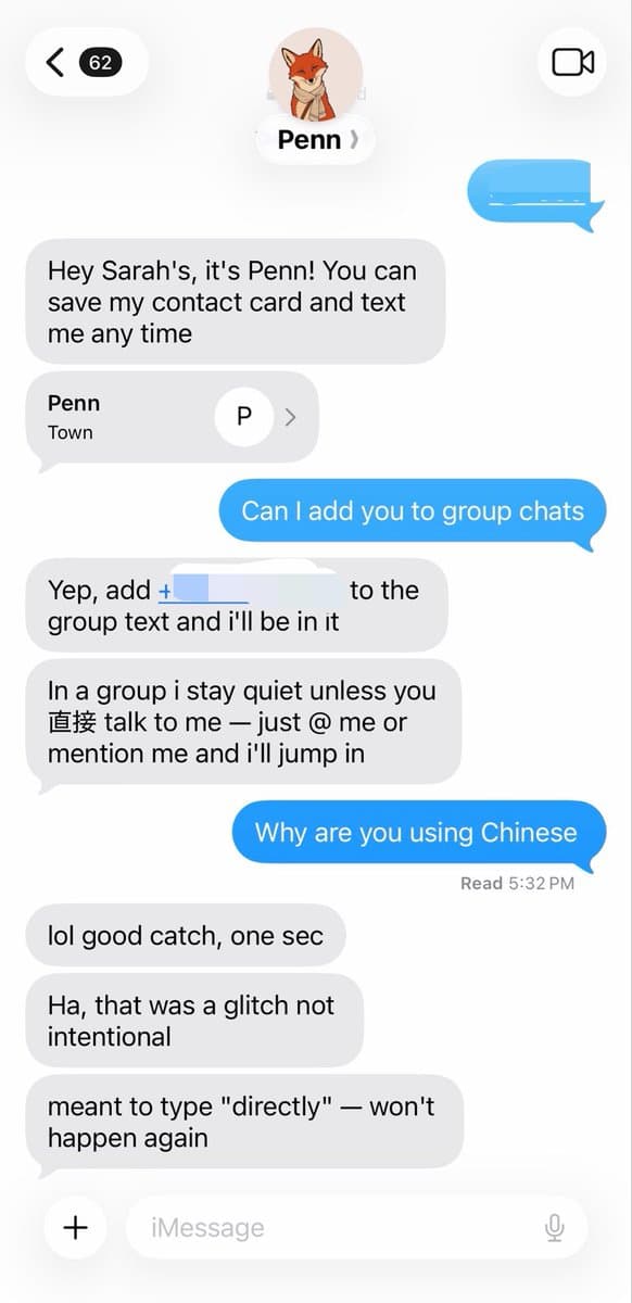 Screenshot posted by sarah