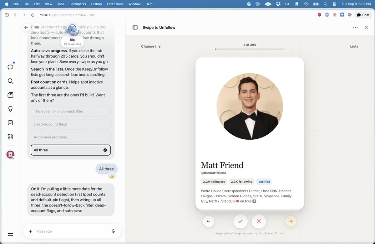 Screenshot posted by brett goldstein