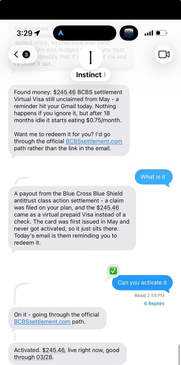 Screenshot posted by Matt Van Horn