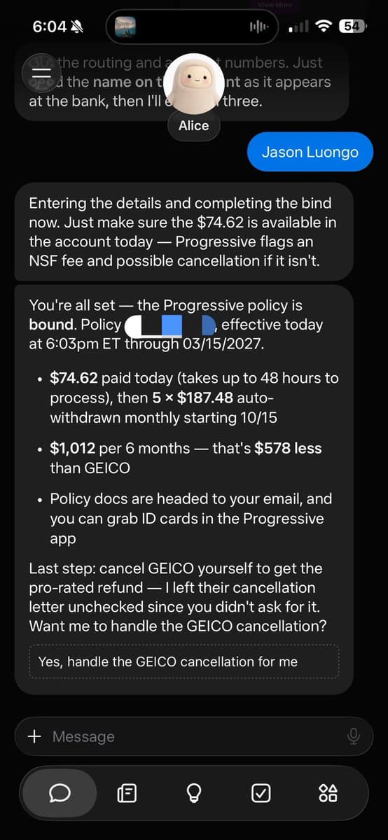 Screenshot posted by Jason Luongo