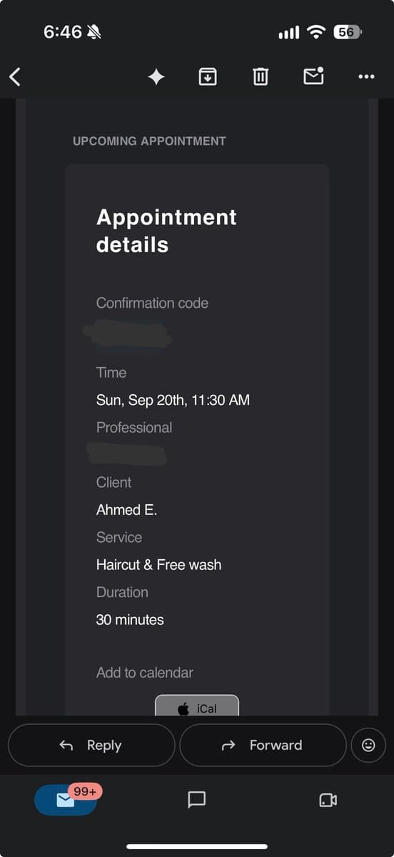 Screenshot posted by Ahmed Yasser