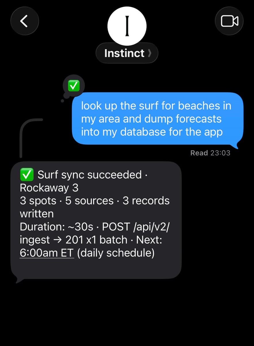 Screenshot posted by Aaron Via