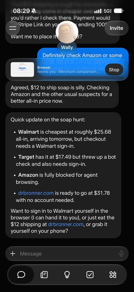 Screenshot posted by Jesse Middleton